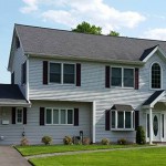 Finished gray vinyl siding