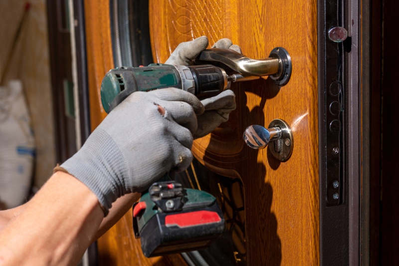 Close Up on Door Installation